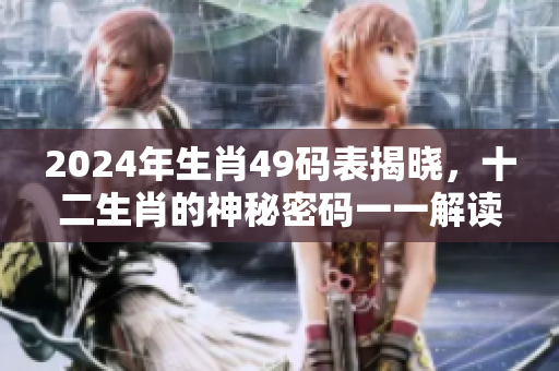 2024年生肖49码表揭晓，十二生肖的神秘密码一一解读