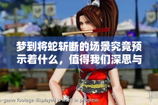 梦到将蛇斩断的场景究竟预示着什么，值得我们深思与解读