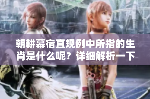 朝耕幕宿直规例中所指的生肖是什么呢？详细解析一下这一内容吧！