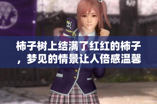 柿子树上结满了红红的柿子，梦见的情景让人倍感温馨